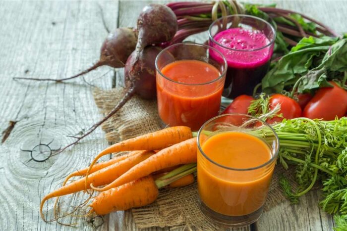 Los jugos de verduras ayudan al proceso de desintoxicación natural y a eliminar líquidos retenidos